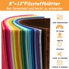 40 Assorted Colours Felt Fabric Sheets 8" x 12" 1mm