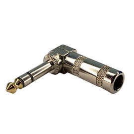 Keen Eye Right Angle Stereo TRS Solder-On 1/4 Inch 6.3mm 90 Degree Stereo Male Jack Plug Connector
