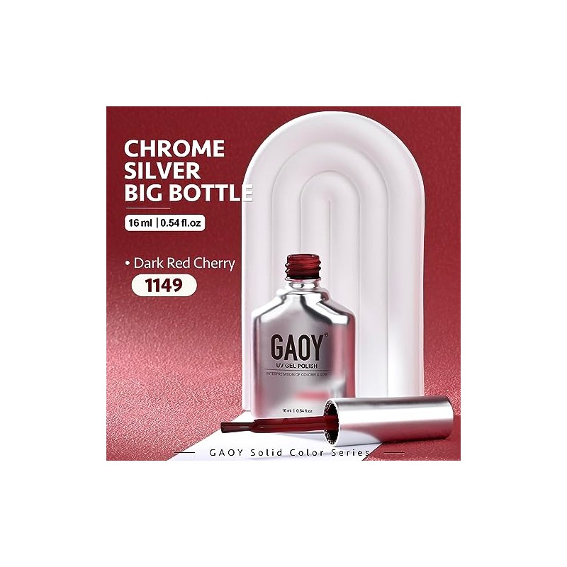 GAOY- Esmalte de uñas en gel rojo, 16 ml, esmalte