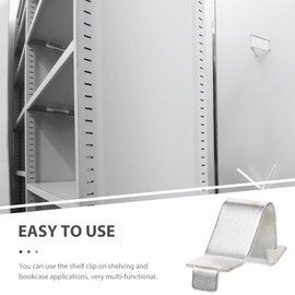 Housoutil 12 Stück Ordner Zubehör Bücherregal Clips Schrank Regal Halterung Clip Metall Regal Clips Regal aus Metall Halterungen Küchenschränke Regal Clip