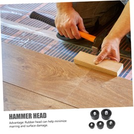 SHINEOFI 10pcs Rubber Hammer Head Replacement Tips Durable and Lightweight Mallet Accessory for Safe Installation of Parts Furniture Assembly and Delicate Finishes