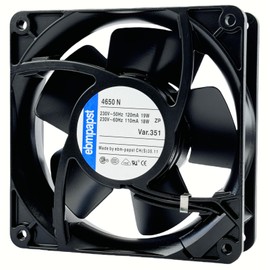 for ebmpapst Cooling Fan 4650N, All Metal High Temperature Resistant Axial Cooling Fan 2-Pin 120x120x38mm AC 230V 50/60Hz 0.12A