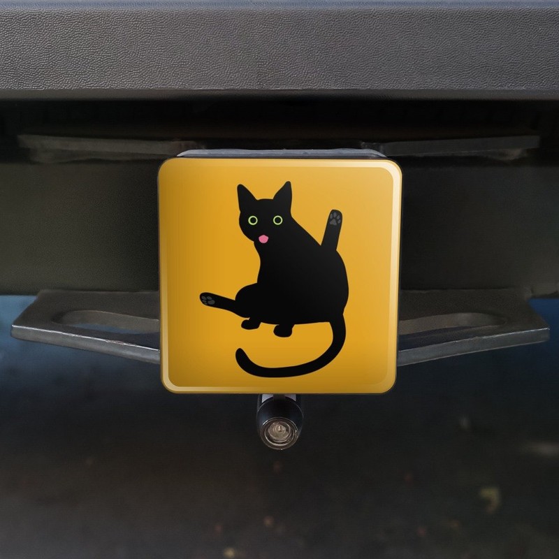 GRAPHICS & MORE Black Cat Lifting Leg and Licking Tow