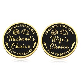 Unilirace Decision Coin Husband's/Wife's Choice Flip To Decide - Funny Gifts for Him Her, Anniversary, Valentine's Day, Christmas - Stainless Steel Coin - 30mm x 30mm x 2mm