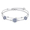 S925 Sterling Silver Evil Eye Ankle Bracelet for Women Protection