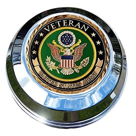 MotorDog69 Indian Gas Cap Coin Mount Set with Army Veteran for Chieftain, Chief Classic, Chief Vintage, Dark Horse, Roadmaster