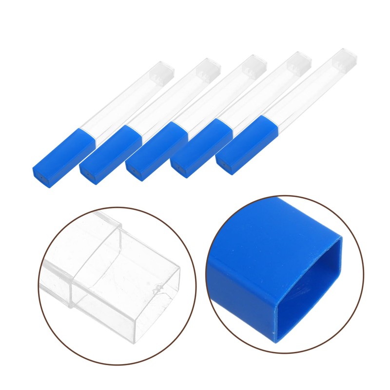 SAFIGLE 10pcs Plastic Thermometer Storage Tube Holder Empty Plastic Storage