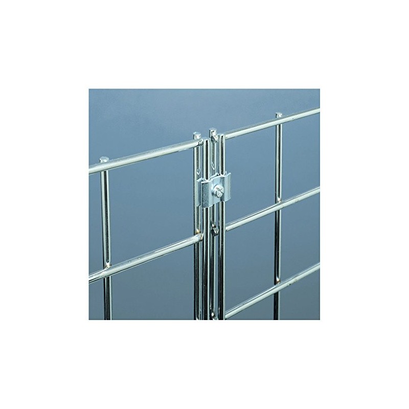 Chrome Gridwall Joining Clips - Grid Panel Joiner Connectors -