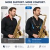 Saxophone Shoulder Strap for Comfortable Playing – Adjustable PU Leather