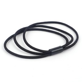 Black hair tie, hairband, elastic band, 3 strips / 머리끈 헤어밴드 고무줄 검정 3줄