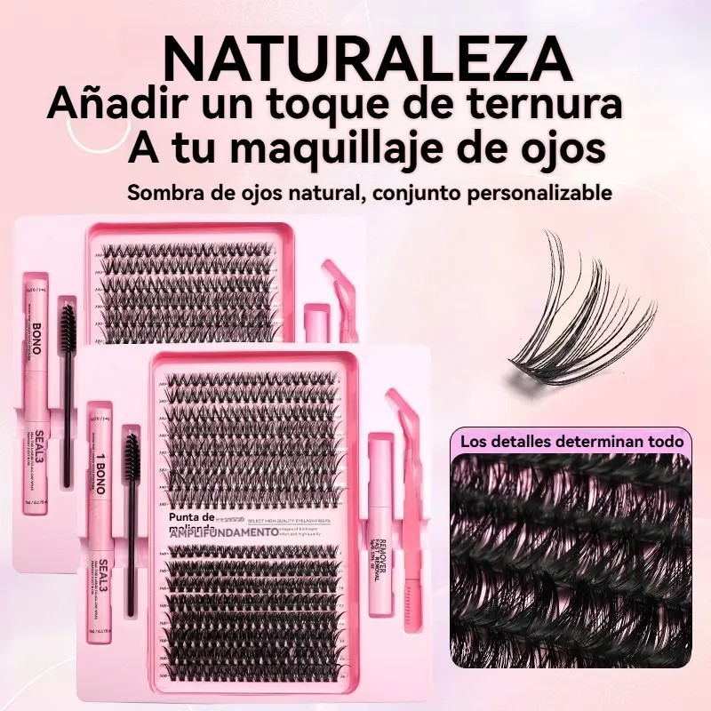 Kit De Extensión De Pestañas Postizas Naturales De 30d50d