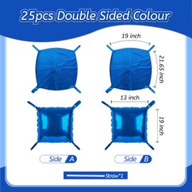 Blue Square Foil Balloons Wall Backdrop, Reusable DIY Mylar Double Side Balloons Garland Tunnel Arch Kit for Anniversary Bachelorette Game Engagement Party Decor