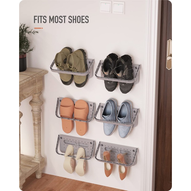 Baffect Hanging Organizer 4 Pieces - Foldable Wall Mounted Rack