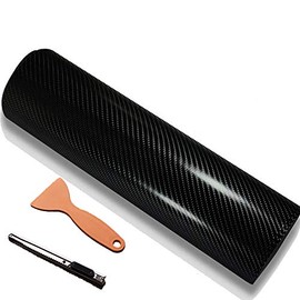 DIYAH 4D Black Carbon Fiber Vinyl Wrap Sticker Air Release Bubble Free Anti-Wrinkle with Hand Tools (84" x 60" / 7 FT x 5 FT)