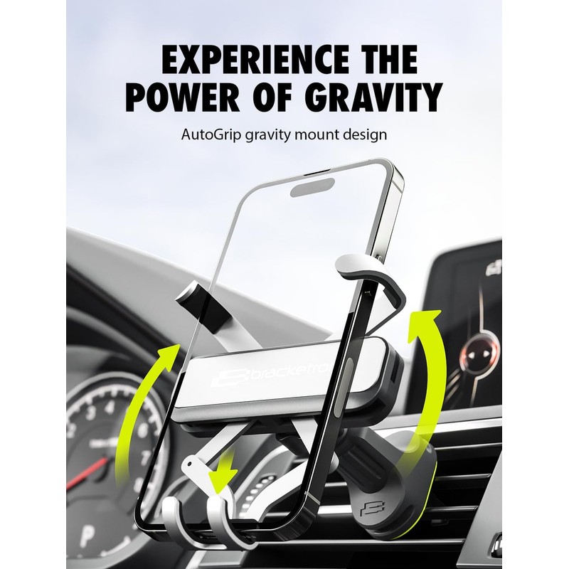 Bracketron AutoGrip Universal Car Vent Phone Mount – 360° Rotatable,