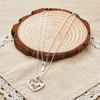 Philip Jones Girl and Horse Heart Necklace Created with Zircondia®