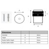 HANDLEZONE® 4 Pack Floor Mounted Door Stop 30mm x 40mm,