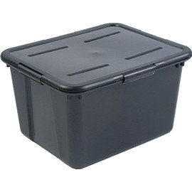 Advantus 34052 File Tote Storage Box w/Lid, Legal/Letter, Plastic, Black