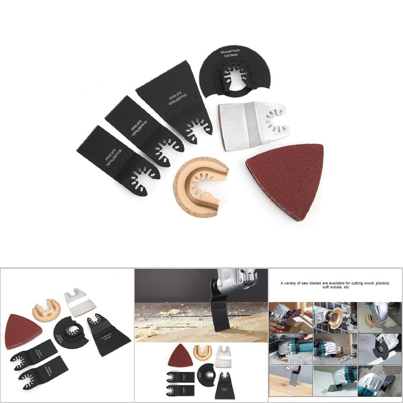 16Pcs Mix Oscillating Saw Blade Sandpaper Trimming Machine Accessories Woodworking