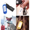 Key Fob with Writable Labels, Plastic Key Ring with Loops,