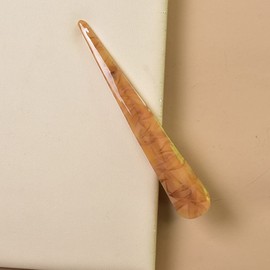 Lurrose Acrylic Duck Bill Long Beak Side Slide-in Salon Style Hair Claw Gold