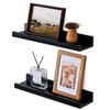 Axeman Picture Ledge Shelf, 2 Pack Black Floating Shelves, Picture