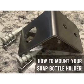 Handmade Soap Bottle Holder (Pair of Wall Mount Brackets 1-1/8 Inch Hole)