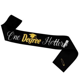 LHPYQ One Degree Hotter Graduation Sash, Senior Sash, Class of 2025 Congrats Grad Gifts,Finally Graduated 2025 Graduation Party Decorations
