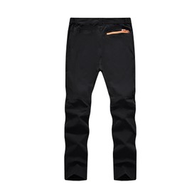 TBMPOY Men's Outdoor Hiking Work Pants Quick Dry Waterproof Lightweaght Mountain Fishing Pants Zipper Pockets(Black CA 36)