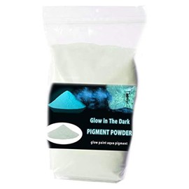 Glow in the Dark Pigment Powder | Phosphorescent Water-Based Pigment for Paints | Ceramics | Plastic and More | Aqua (Turquoise) 100 g |