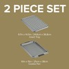 Anolon 2-Piece Steel Crisper Pan Set, Graphite