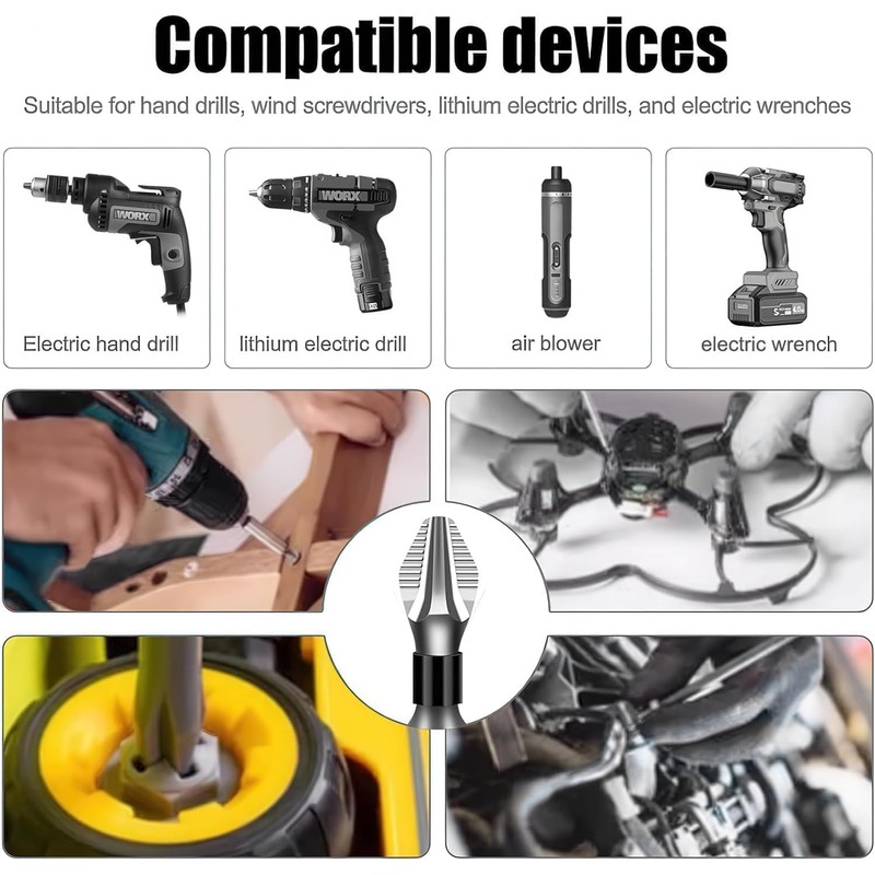 High Magnetic Screwdriver Drill Bit Set 9pcs,Durable Hardened Steel Drill