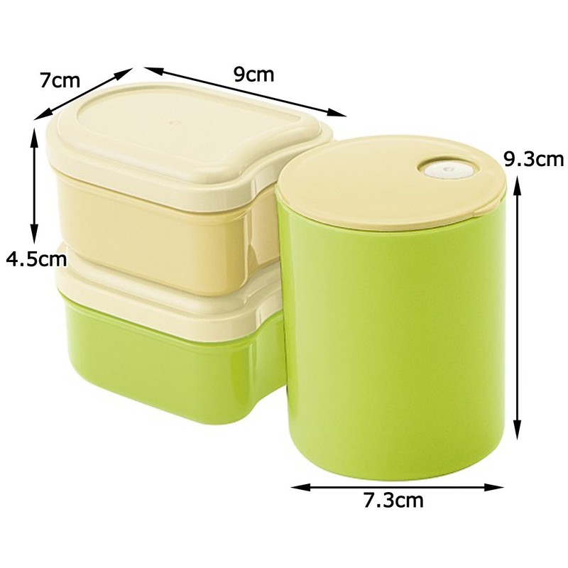 スケーター (skater) ポット付 ランチボックス フォーク ランチバッグ 弁当箱 585ml マルシェ アボカド