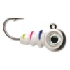 Tungsten Larv Eye Jig 1/16 oz Glow Black Wonderbread