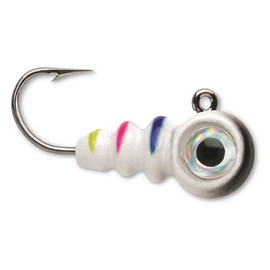Tungsten Larv Eye Jig 1/16 oz Glow Black Wonderbread