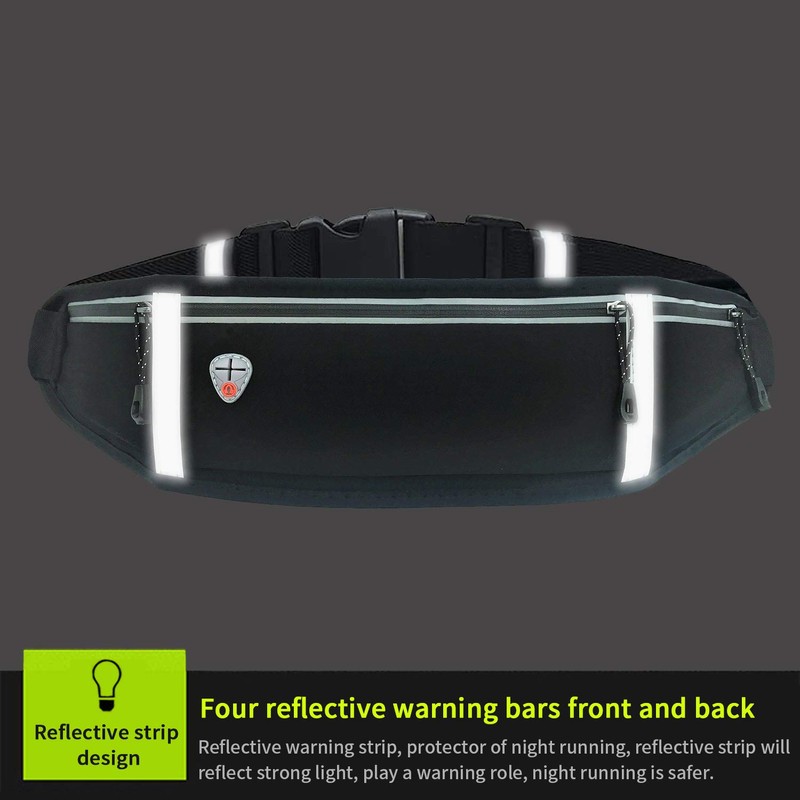GORWRICH Running Belt with Waterproof Adjustable Elastic Strap, Sweatproof waistpacks