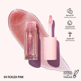 Moira Lip Oil Glow Getter Hydrating (004, Tickled Pink)