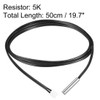 sourcing map 5K NTC Thermistor Probe 19.7 Inch Stainless Steel