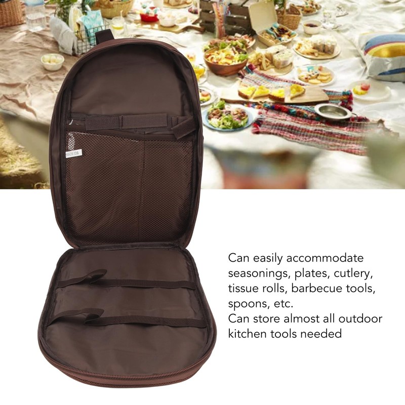 Portable Camp Kitchen Utensil Organizer Set, Waterproof Case with Multiple