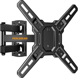 Perlegear Full Motion TV Wall Mount Bracket for Most 13-42 Inch LED LCD Flat Curved Screen TVs & Monitors, Swivel Tilt Extension with Articulating Arms, Max VESA 200x200mm up to 44lbs