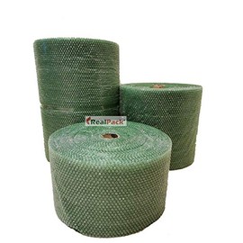 Realpack Recyclable Antistatic Green Eco-Friendly Bubble Wrap Small 300mm/500mm/750mm (300mm x 10m)