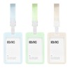 BASUNOCL 3 PCS Sliding Vertical ID Badge Holder with Lanyard,