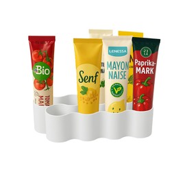 Naturalspring® Tubes Storage Box Organiser for Standard Tubes White Tube Holder - Order in the Fridge & Kitchen