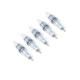 Piscorush LED Underwater Fishing Light 5pcs Deep Drop LED Light Attractants Waterproof Flashing Attractive Light Bait Lure Lamp Fish Tools 5 Colors 4.7“ 6.7“ (Multi Colour, 4.7“ 5PCS)