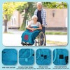 Hahafelt 12v Heated Flannel Wheelchair Blanket, Blue Portable Heated Throw