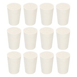 sourcing map Rubber Tapered Plug 11mm to 15mm Solid Test Tubes Bungs Stopper White for Lab Home 12 Pieces