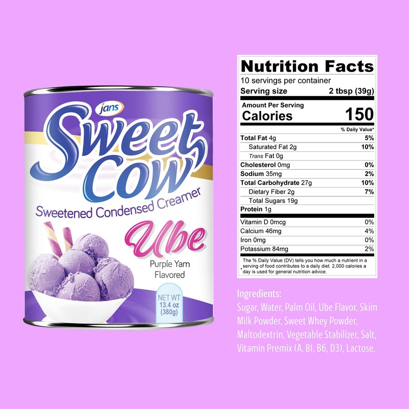 Ube Condensed Milk, 13.40 oz Can (Pack of 12) —