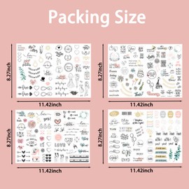 Stickers Wedding Guest Book, 230 Stickers Photo Album Wedding, Vintage Wedding Stickers for Guest Book or Photo Album with Lots of Love Wedding Decoration with Heart