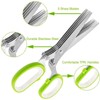 4-Piece Herb Scissors, Herb Scissors, 5-Layer Cutter Blades, Stainless Steel