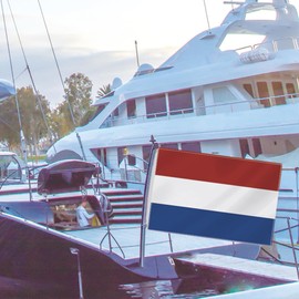 Netherland Small Flag,12×18 Inch Two Layer Fabric Small Banner,1×1.5 FT Holland Dutch Nautical Decor,Mini Digital Printed 150D Polyester Banner With Brass Grommet